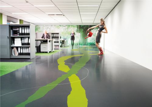 Kolorowa posadzka żywiczna. Fot. Arturo Flooring